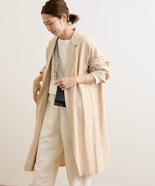 FRAMeWORK（フレームワーク）の「綿麻ポプリンコート（チェスター