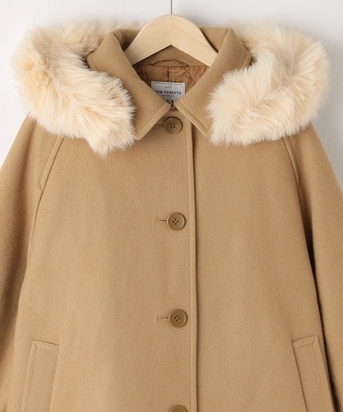 ポンポネットジュニア ステンカラーオーバーウールコートLL 165