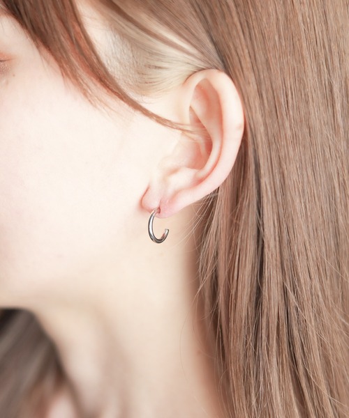 セール】【76】Stainless Half Hoop Pierce 15mm-ハーフ フープピアス