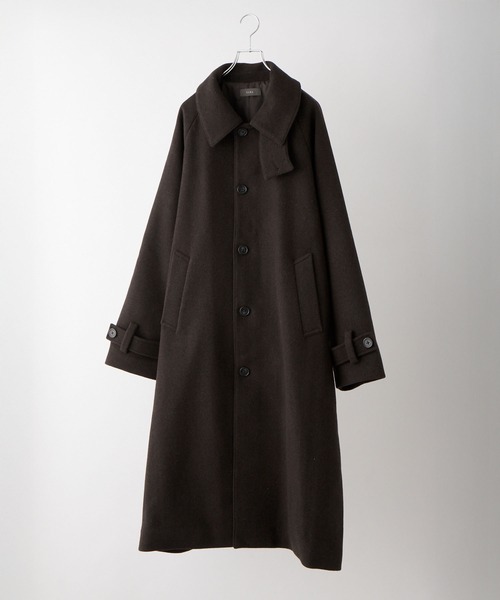 セール】【CLEL】Wool Blend Tech Melton Soutien Collar Coat