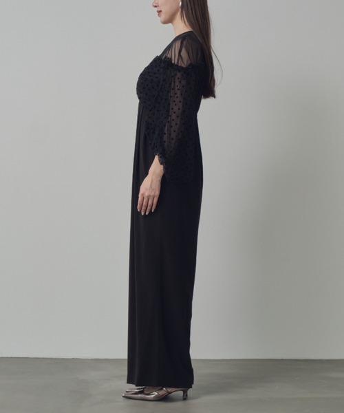 セール】フロッキードットパンツドレス / flocky dot pants dress