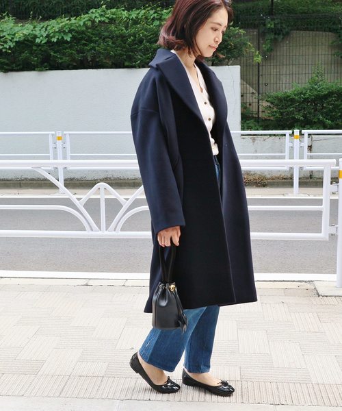 イエナ／極美品❤️人気定番MANTECOオーバーチェスターコート ネイビー