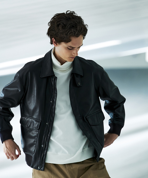 JACKROSE ライダースジャケットシングルラムレザーXL相当 ボルドー