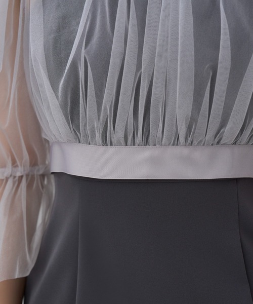 SNIDEL（スナイデル）の「Sustainableリボンスリーブボレロワンピース