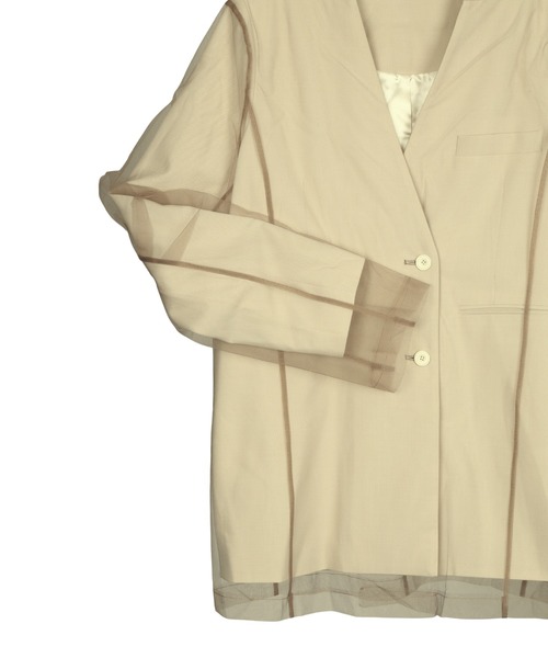 ボクシーレイヤードチュールジャケット / boxy layered tulle jacket