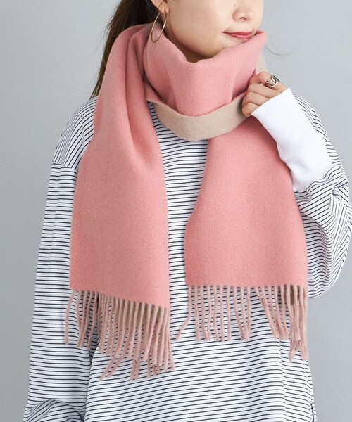 SHIPS（シップス）の「ソリッドカシミヤリバーシブルマフラー 22FW