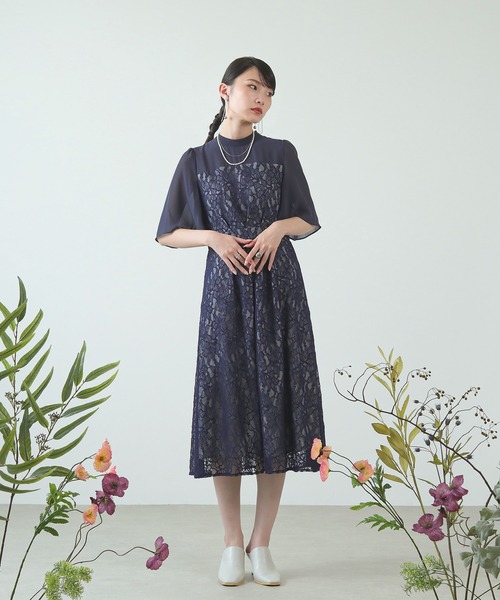 クラシカル レース ワンピース パーティー ドレス 結婚式 お呼ばれ