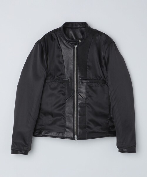 SHIPS レザージャケット 本革 牛革 M BLACK ライダース SHIPS