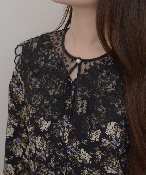 アンティーク繊細なブリュッセル デュセスレース ロングラペット付け襟