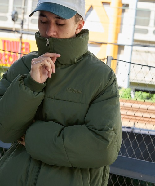 CODDERR】ボリュームハイネック撥水ナイロン中綿ジャケット MONO-MART