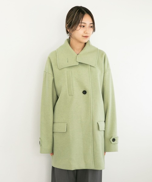 KBF（ケイビーエフ）の「スタンドカラーコクーンミドルコート（その他