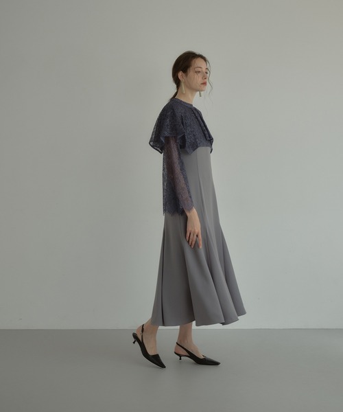 セール】レイヤードケープドレス / layered cape dress（ドレス