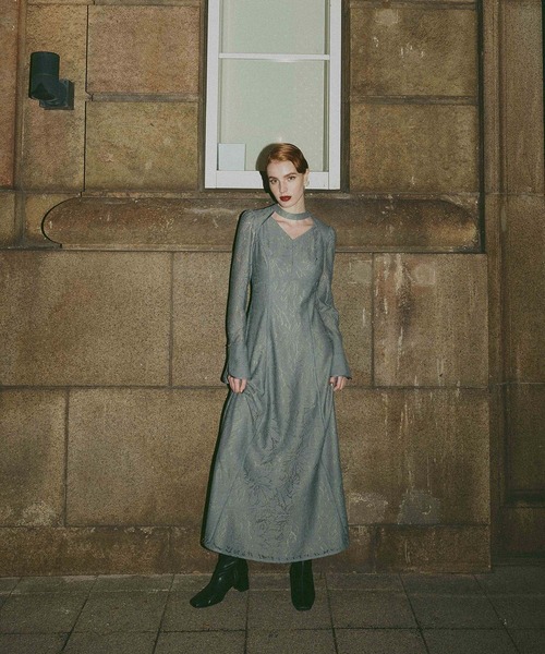 ANDRESD バックオープンティアドロップドレス S ANDRESED back open