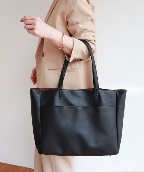 合成皮革A4トートバッグ（トートバッグ）｜andme（アンドミー）の