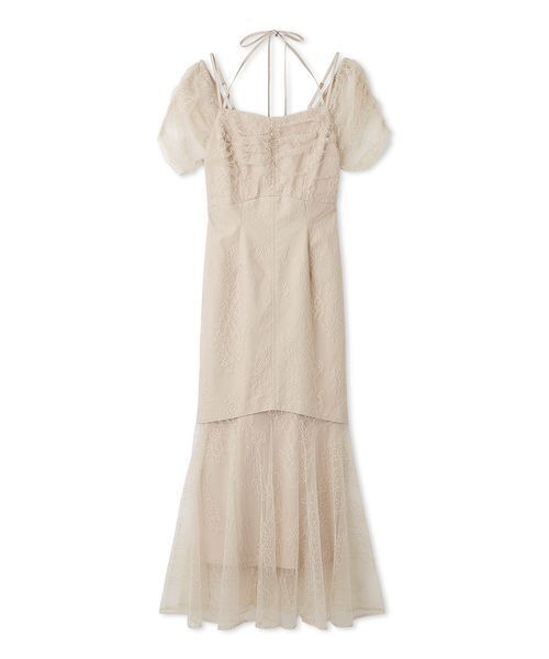 セール】ギャザードレープレースドレス（ワンピース）｜SNIDEL