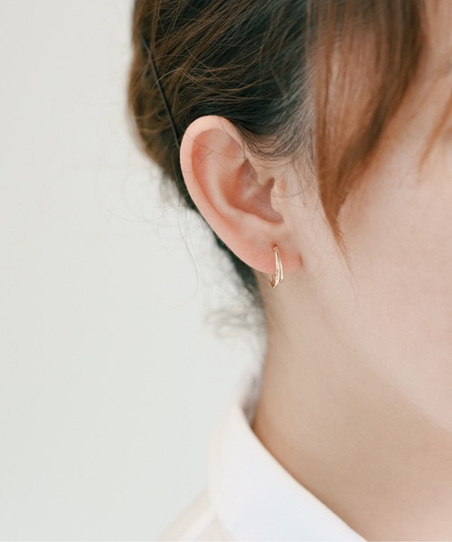 K10 2連風 フープピアス（ピアス（両耳用））｜Jewel closet by L&Co