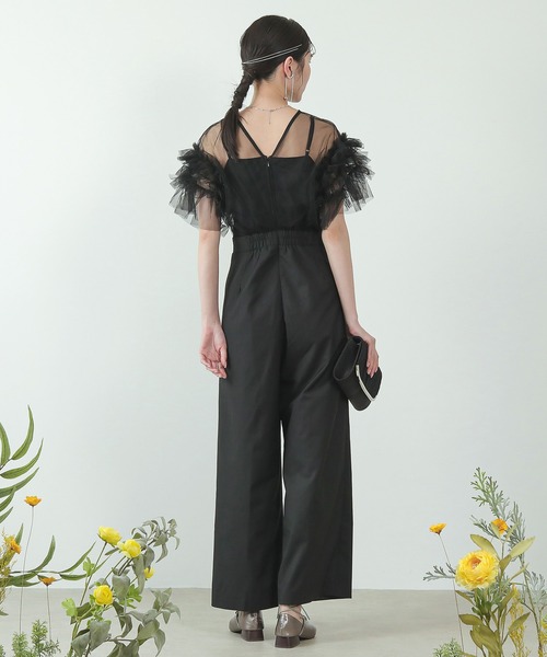 セール】チュール ティアードフリル ハイウエスト ワンピース