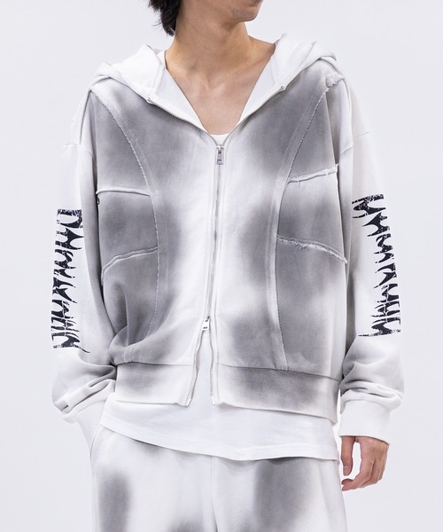 13】グランジデザイン アイレットホール/アップリケ フルジップ