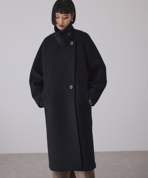 ウールボンディングラグランロングコート（ステンカラーコート）｜ADAM