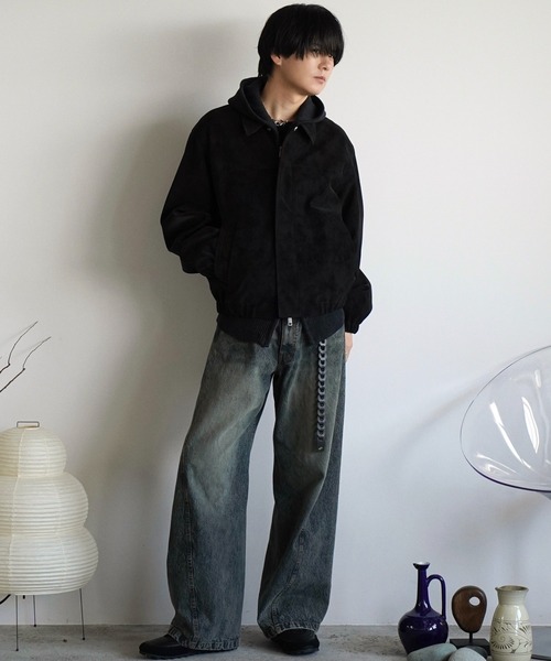 FAUX SUEDE ZIP BLOUSON（ブルゾン）｜WYM LIDNM（ウィム バイ リドム