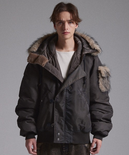 GRANCY】ファーポケットデザインフェードN2Bジャケット / Furpocket