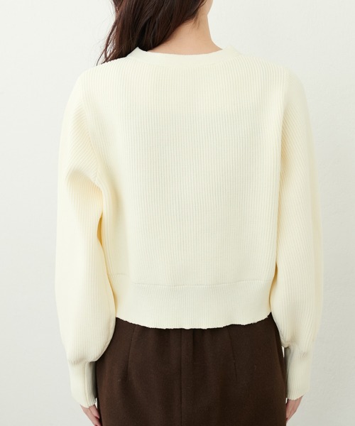 ZOZO限定】ころりん釦片畦ポリニットカーディガン（カーディガン