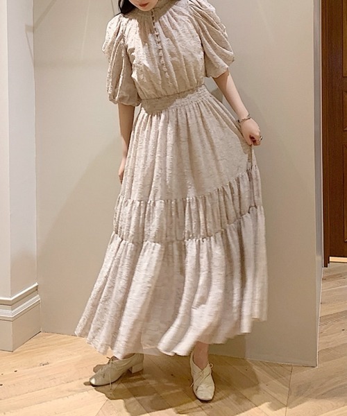 SNIDEL（スナイデル）の「エンブロイダリーチュールドレス（ドレス