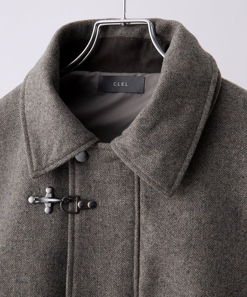 CLEL】Wool Blend Herringbone Tweed Fireman Blouson / ウール