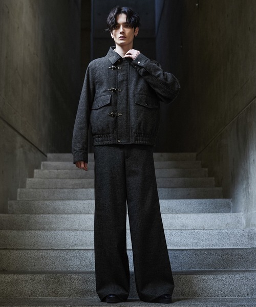 CLEL（クレイル）の「【CLEL】Wool Blend Herringbone Tweed Fireman