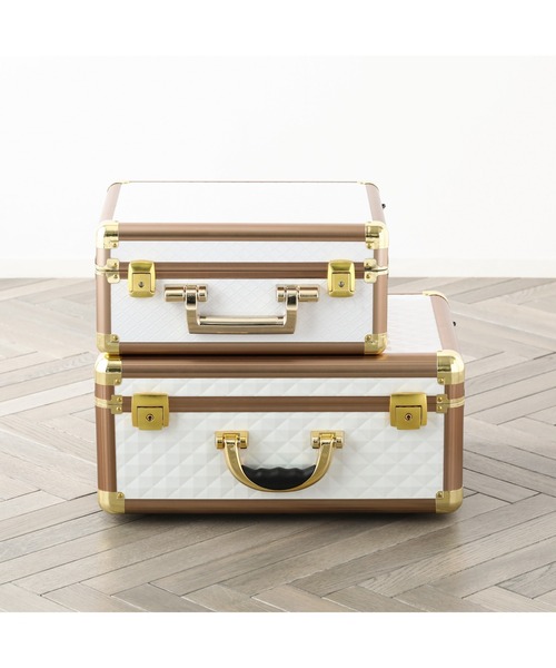 ヴァリーズ ハリウッドボックス S ホワイト トランク型メイクボックス