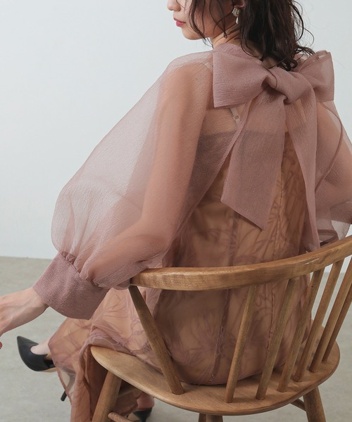 M カナ kana ボウタイボレロセットドレス ブラウン 結婚式