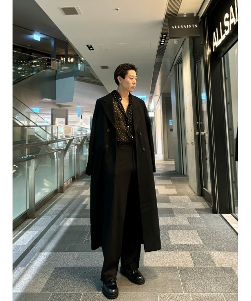 ALLSAINTS コート ALLSAINTS SIDNEY ウールカシミヤレザーコート UK8