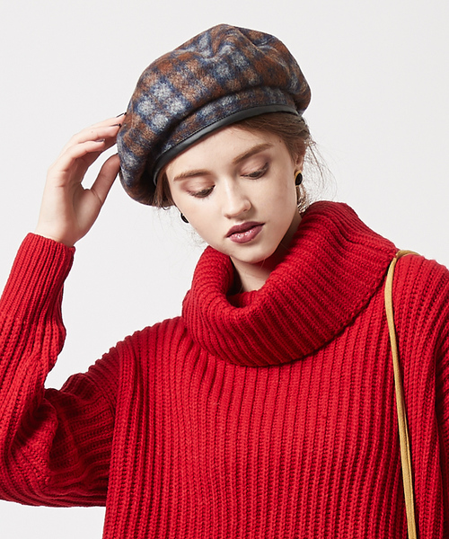 Triple*fortune】ベレー帽(赤チェック) | KIST ONLINE STORE