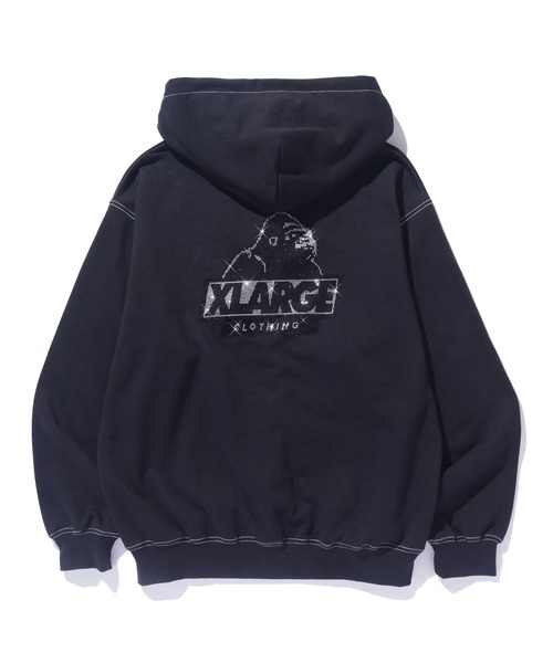 RHINESTONE OG ZIP HOODED SWEATSHIRT（パーカー）｜XLARGE