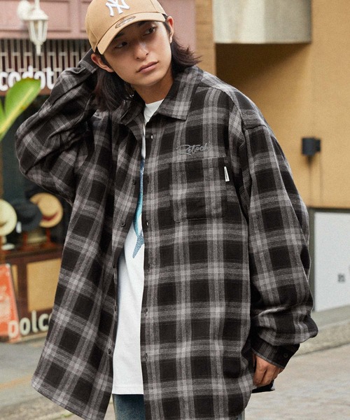 MAZZEL Straight Flush チェックシャツ Lサイズ MAZZEL チェックシャツ