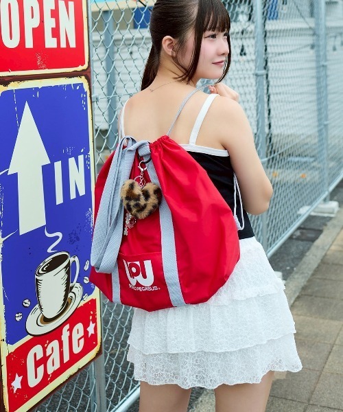 旧ワッぺ 赤 ワールドペガサス スクバ スクールバッグ