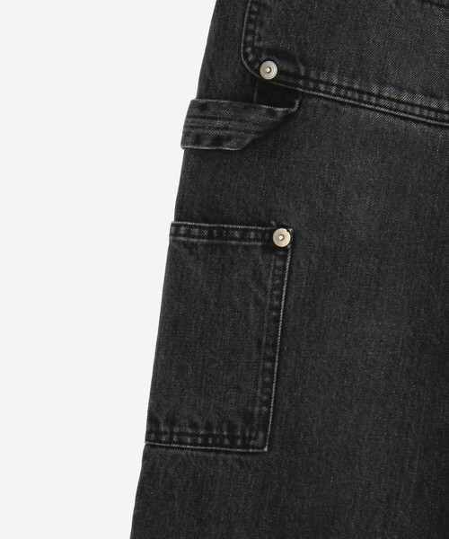 セール】INSCRIRE | ブラックデニム ダブルニーパンツ MEN（デニム