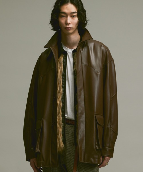 soerte（ソエルテ）の「Stand collar leather jacket（renewal