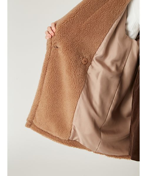 セール】ECOPELボアミドルコート（ムートンコート）｜FRAY I.D（フレイ