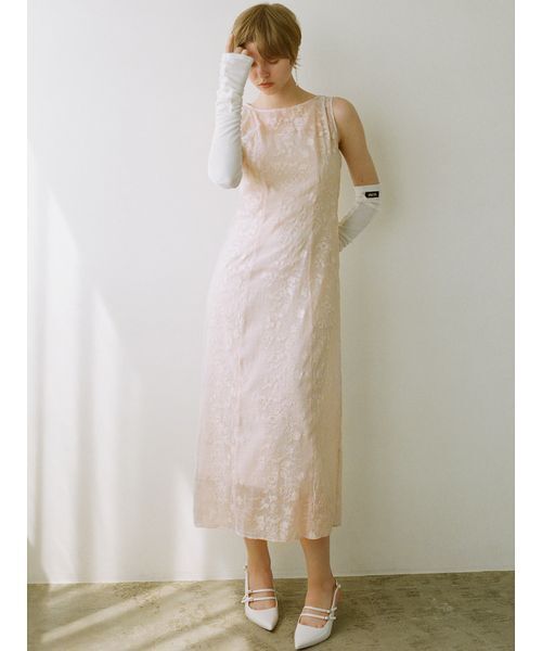 SNIDEL スナイデル シャイニーエンブロイダリーワンピース 結婚式