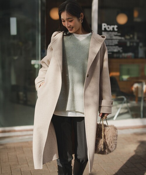 MANTECOPureリバー フード ロングコート（その他アウター）｜23区 S