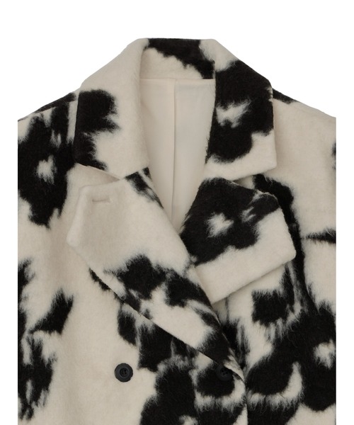 Ameri（アメリ）の「UND SHADOW FLOWER WOOL COAT（チェスターコート