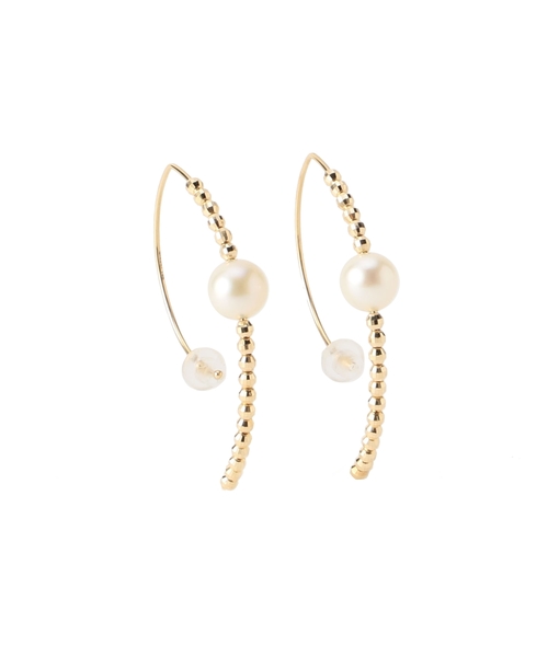 MIZUKI（ミズキ）の「MIZUKI / バナナフープパールピアス（ピアス（両