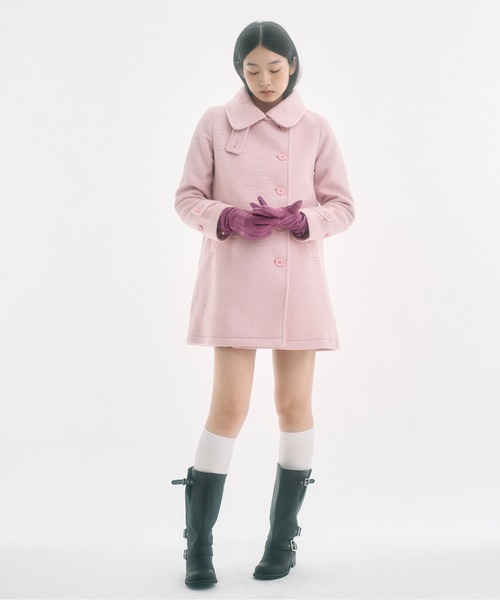 セール】2way round collar middle coat / 2WAYラウンドカラーPコート