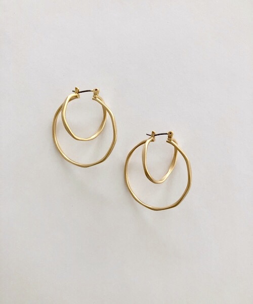 ブランイリス フープピアス ゴールド blanc iris CARRÉ PIERCE