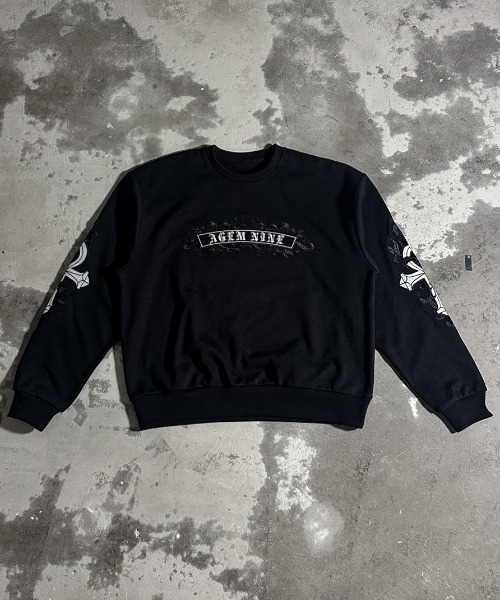 A'GEM/9 × .kom 『A'GEM/9/エージェムナイン』クロスロゴトレーナー A