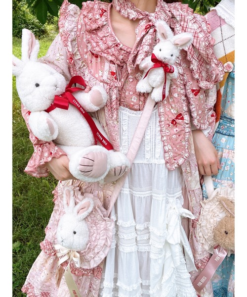 未使用】ピンクハウス うさぎぬいぐるみブローチ PINK HOUSE（ピンク