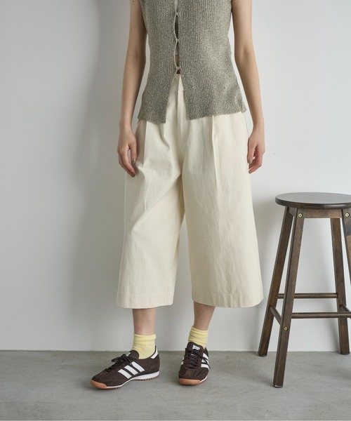 RoseHeve オリーブグリーン ガウチョパンツ タック入り RoseHeve