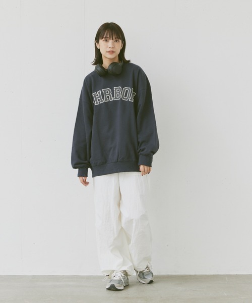 flaner（フラネ）の「Loose college logo sweat/ルーズカレッジロゴ