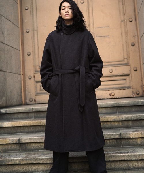 SMOOTH HERRINGBONE MAXI OVER COAT（チェスターコート）｜WYM LIDNM